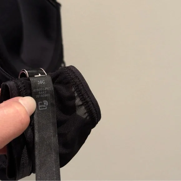 Victoria's Secret Dream Angels Black Lace Collar Demi Bra  Womens Size 36 C - Picture 9 of 12